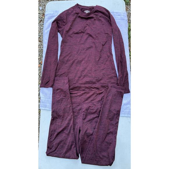 ClimateRight by Cuddl Duds Style CD8817639 Women's Berry Leggings and Top - Picture 1 of 13